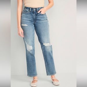 NWT Old Navy High-Waisted OG Loose Ripped Jeans Size 10
